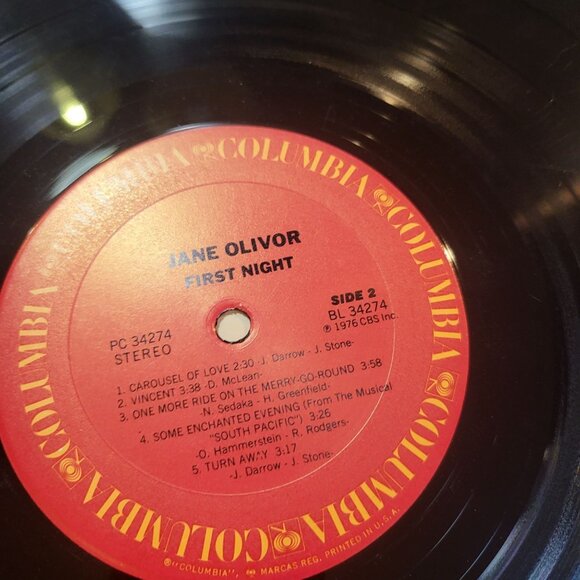 Jane Olivor "First Night" Vinyl LP 1976 Columbia Records Stereo - Picture 5 of 7